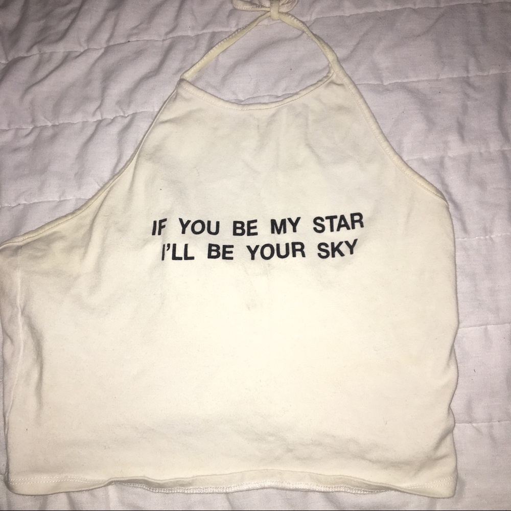 White halter top
